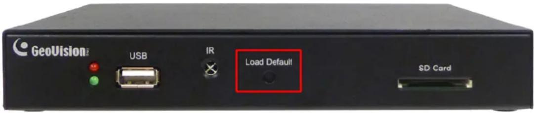 GeoVision USB IR Load Default SD Card