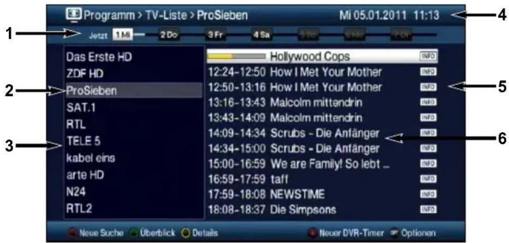 Programm > TV-Liste > ProSieben Mi 05.01.2011 11:13 1 Jetzt 1M 2 Do 3 Fr 4 Sa 5 Go PDF Das Erste HD ZDF HD ProSieben SAT.1 RTL TELE 5 kabel eins arte HD N24 RTL2 Hollywood Cops 12:24-12:50 How I Met Your Mother 12:50-13:16 How I Met Your Mother 13:16-13:43 Malcolm mittendrin 13:43-14:09 Malcolm mittendrin 14:09-14:34 Scrubs - Die Anfänger 14:34-15:00 Scrubs - Die Anfänger 15:00-16:59 We are Family! So lebt ... 16:59-17:59 taff 17:59-18:08 NEWSTIME 18:08-18:37 Die Simpsons 4 5 6 Neue Suche Überblick Details Neuer DVR-Timer Optionen