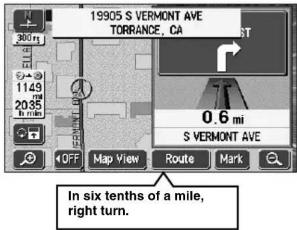ECLIPSE AVN6600 - [Example of voice guidance in the vicinity of the destination while route guidance is in progress] - 1