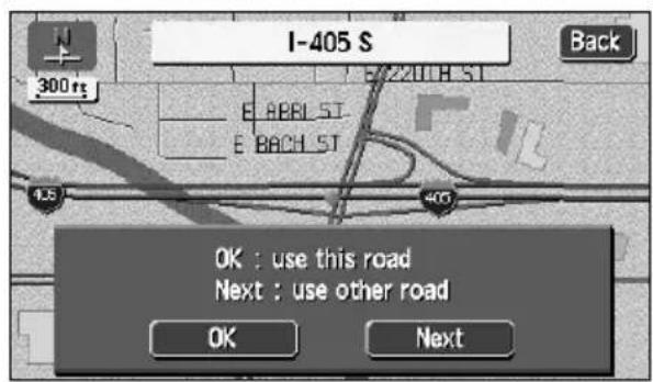 ECLIPSE AVN6600 - To specify another road, touch Next. - 3
