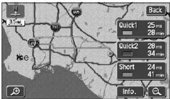ECLIPSE AVN6600 - Touch the route name. - 1