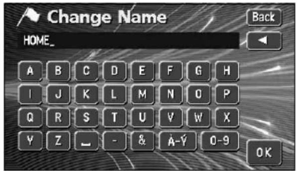 ECLIPSE AVN6600 - Entering the name of a memory point - 3