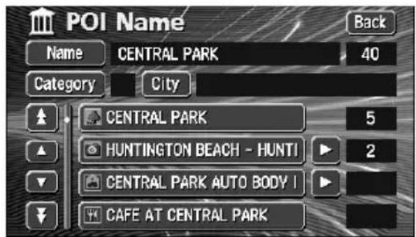ECLIPSE AVN6600 - Touch the POI name to be displayed. - 1