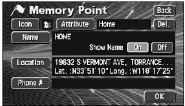 ECLIPSE AVN6600 - Enter a telephone number for a memory point - 2