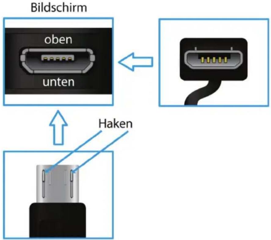 Bildschirm oben unten Haken