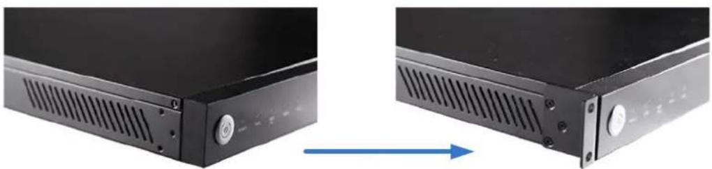 Geovision GV‐SNVR0400F - Installing the L-Shaped Brackets - 1