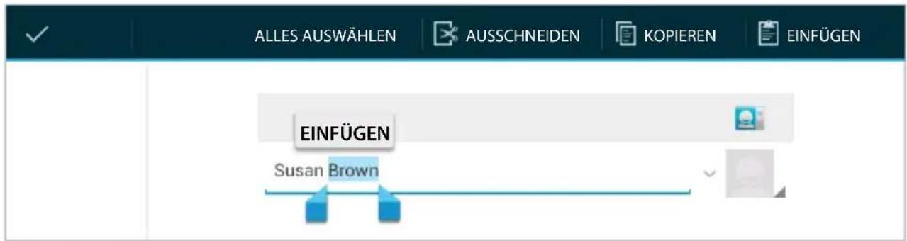 ALLES AUSWÄHLEN AUSSCHNEIDEN KOPIEREN EINFÜGEN EINFÜGEN Susan Brown