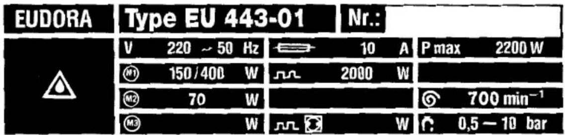 Eudora EU 443-01 M Sparmeister 701 - Verbrauchswerte - 1