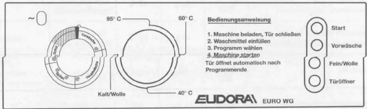 Eudora Euro WG56TA - Programmwahl - 1