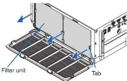 Filter unit Tab