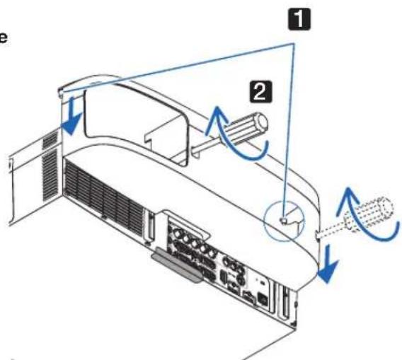 Diagram of a computer monitor with labeled parts and directional arrows indicating motion or signal flow