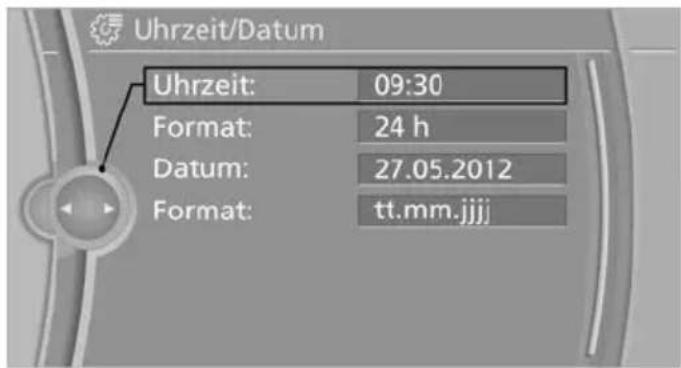 Uhrzeit/Datum Uhrzeit: 09:30 Format: 24 h Datum: 27.05.2012 Format: tt.mm.jjjj