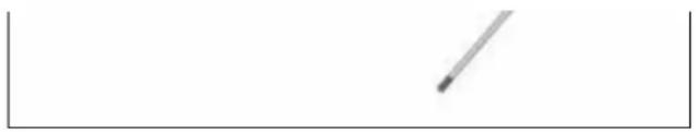 Simple line drawing of a diagonal line with a small dot above it, no text or symbols present
