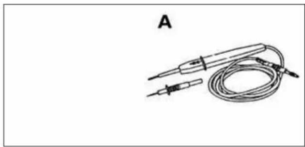 Illustration of a medical or electrical probe with a coiled cable and two probes (no text or symbols).