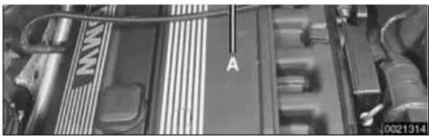 Close-up of a mechanical component with labeled parts (A) and no visible text or symbols beyond the label.