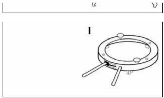 Technical line drawing of a mechanical component with two handles and a ring (no text or symbols)