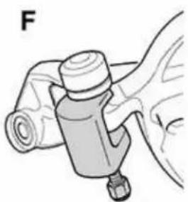 Illustration of a mechanical joint or connector with a hand holding the shaft, no visible text or symbols.