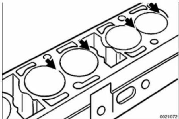 Technical line drawing of a mechanical component with circular features and arrows indicating flow or movement (no text or symbols).