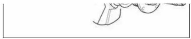Simple line drawing of a hand holding a small object, no text or symbols present.