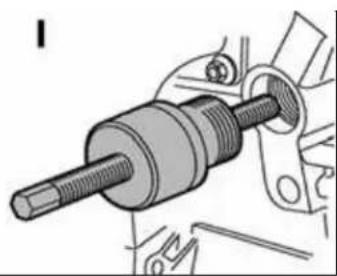 Mechanical assembly diagram showing a shaft and housing assembly (no text or labels)