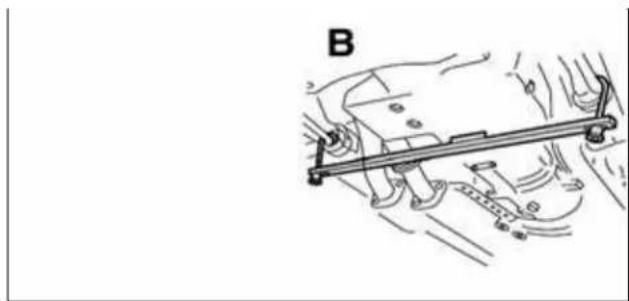 Mechanical assembly diagram showing a lever mechanism with no visible text or symbols