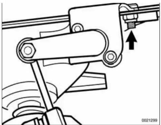 Mechanical assembly diagram showing a linkage mechanism with no visible text or symbols