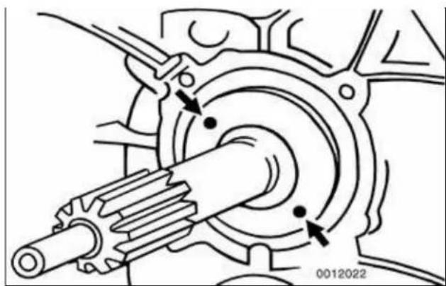 Mechanical gear assembly diagram showing shaft and gear components (no text or labels)