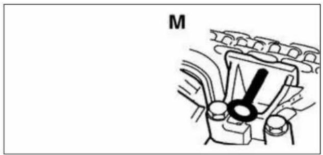 Mechanical assembly diagram showing a piston and crankshaft mechanism (no text or labels)