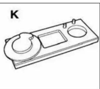 Line drawing of a mechanical component with two circular ports and a rectangular base (no text or symbols)