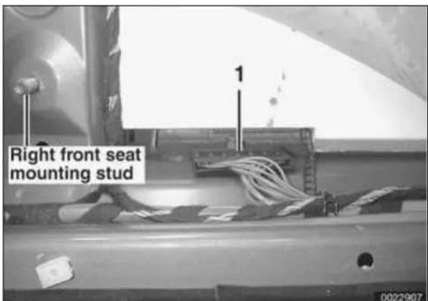 Right front seat mounting stud 1