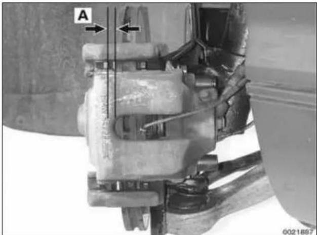 Mechanical assembly diagram showing a valve or connector with labeled component A (no readable text or symbols)