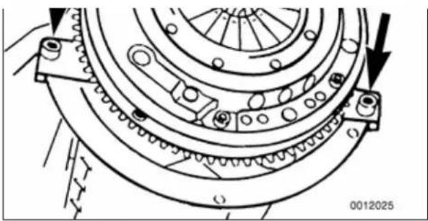 Mechanical assembly diagram showing a clutch mechanism with no visible text or symbols