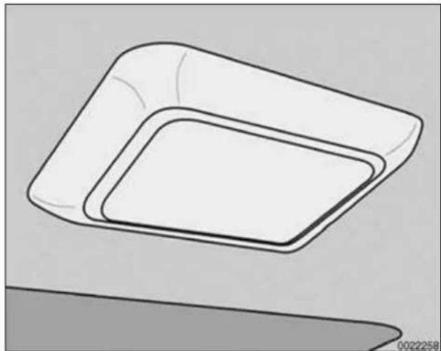 Simple line drawing of a rectangular tray or container with a shadow on the side (no text or symbols)