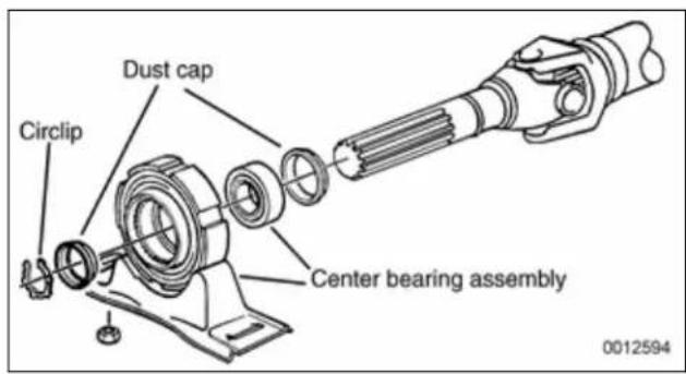 Dust cap Circlip Center bearing assembly 0012594