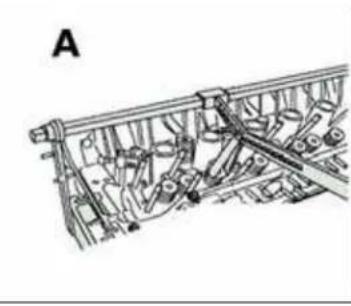 Technical line drawing of a mechanical assembly or assembly with no visible text or symbols