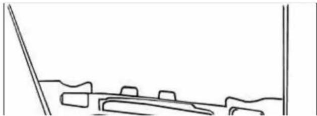 Simple line drawing of a boat hull with hull, hull, and hull details (no text or symbols)