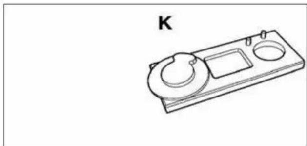 Line drawing of a mechanical component with two circular ports and a square base (no text or symbols)