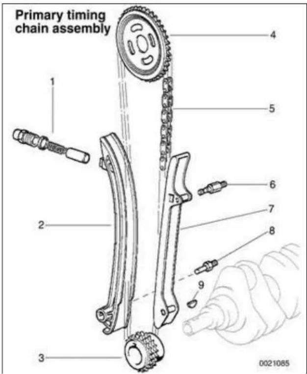 Primary timing chain assembly 1 2 3 4 5 6 7 8 9 0021085