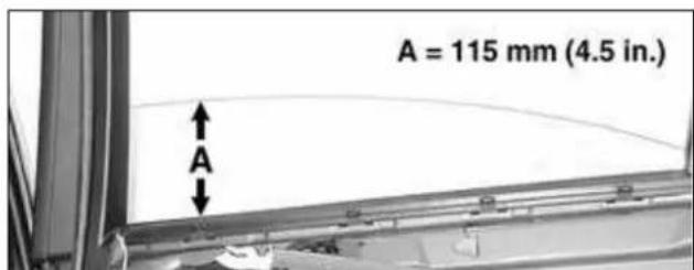 A = 115 mm (4.5 in.) ↑ A ↓
