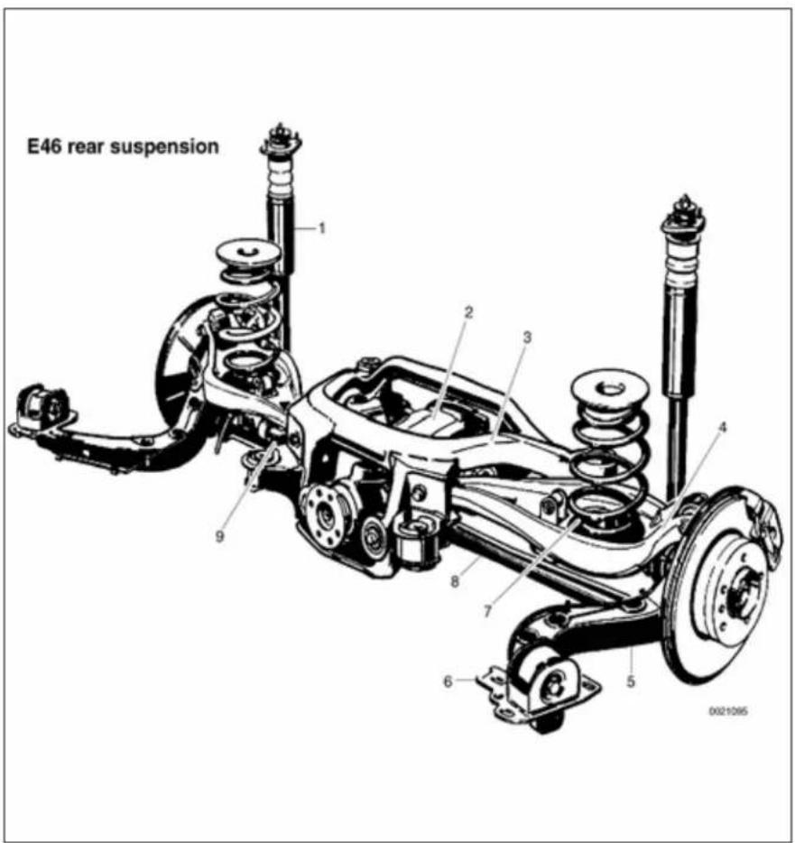 E46 rear suspension 1 2 3 4 5 6 7 8 9 0021065