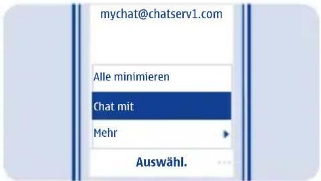 mychat@chatserv1.com Alle minimieren Chat mit Mehr Auswähl.
