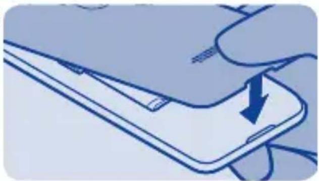 NOKIA 206 Dual SIM - Einsetzen von SIM-Karte und Akku - 4