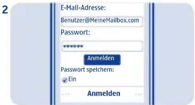 E-Mail-Adresse: Benutzer@MeineMailbox.com Password: ****** Anmelden Password speichern: Ein Anmelden