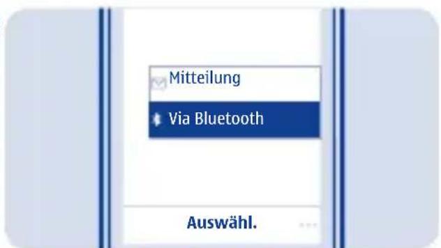 Mitteilung Via Bluetooth Auswähl.