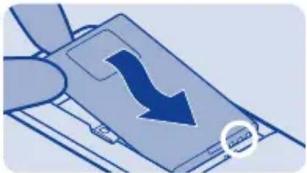 NOKIA 206 Dual SIM - Einsetzen von SIM-Karte und Akku - 2