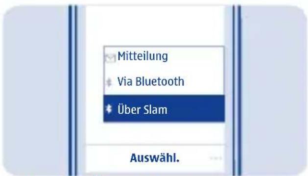 Mitteilung Via Bluetooth Über Slam Auswähl.