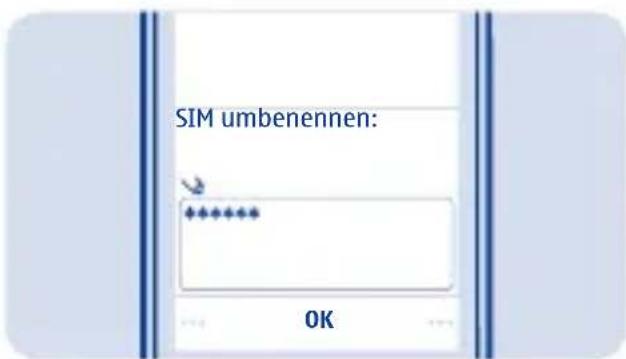 SIM umbenennen: OK