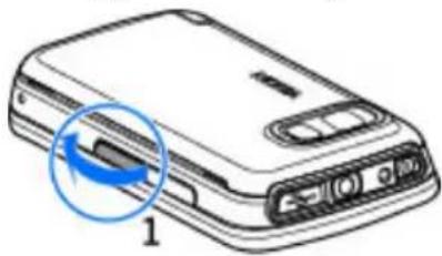 NOKIA 5800XM - Speicherkarte einsetzen - 1