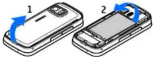 NOKIA 5800XM - SIM-Karte herausnehmen - 1