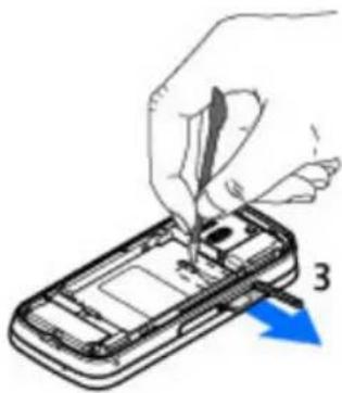 NOKIA 5800XM - SIM-Karte herausnehmen - 2
